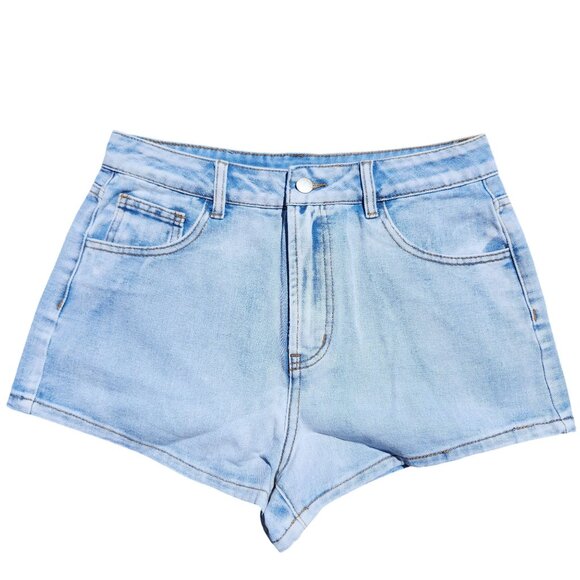 Cider Women's Size Medium Light Wash Denim Jean Shorts High-Waisted Summer - Picture 1 of 8